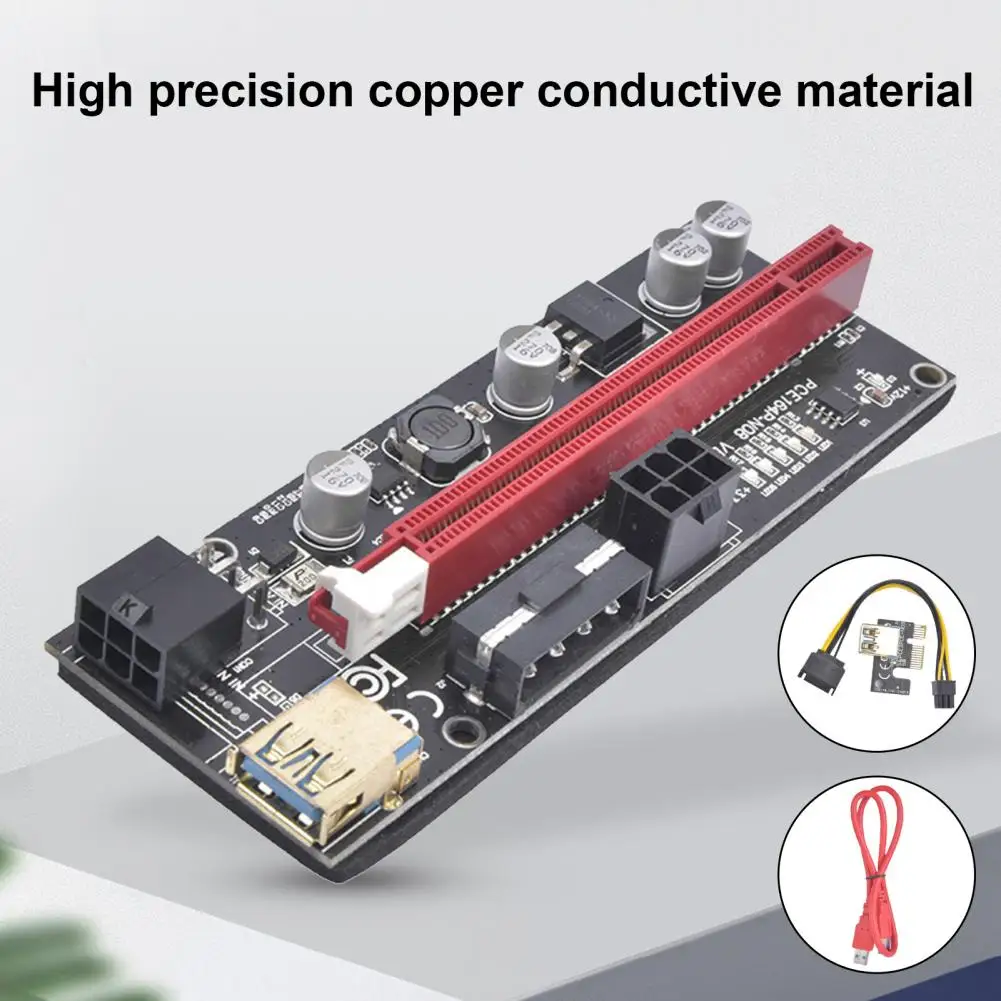 PCI-E карта расширения без драйвера Высокоскоростная Печатная плата 1X до 16X USB3.0