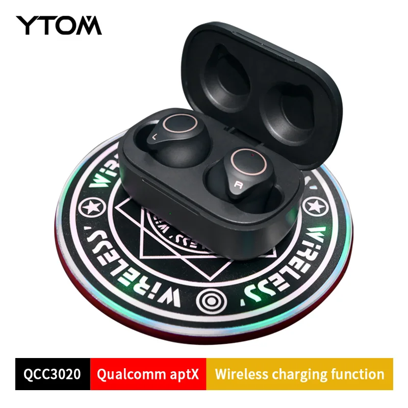 YTOM T1 Pro APTX Bluetooth 5 0 беспроводные наушники вкладыши с вилкой для зарядки портом типа