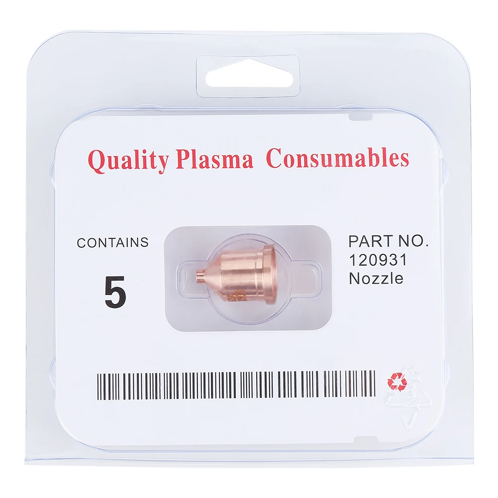 

5pcs Plasma Cutter Nozzles Torch Tips Consumables 60A 120931 for MAX1250 Cutting Machine