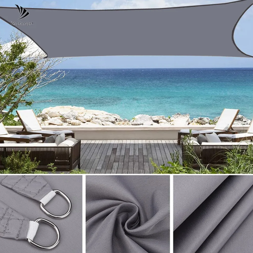 

Sun Shade Sail Polyester 160GSM Rainproof Sunshade Net Outdoor Garden Courtyard Shelter Waterproof Sunscreen Awning Canopy