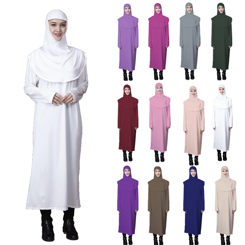 Мусульманская женская молитвенная одежда Рамадан, хиджаб, платье макси, абайя, кафтан, Дубай, одежда для поклонения, платье в арабском стиле,...