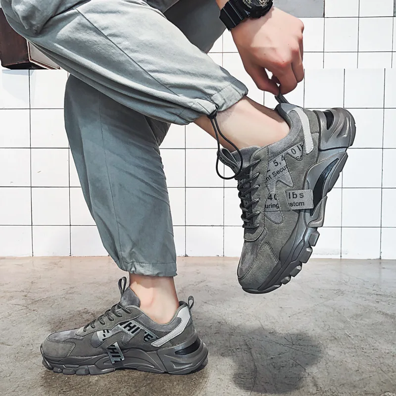 2020 мужские кроссовки 9908 Модные удобные дышащие туфли на плоской платформе с