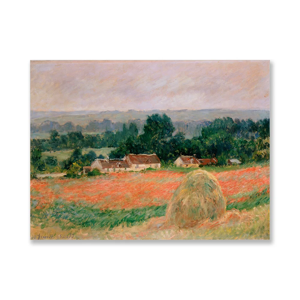 

DIY Diamond Painting Cross Stitch Picture Of Rhinestones Decor Full Diamond Embroidery Animal Haystack at Giverny Claude Monet