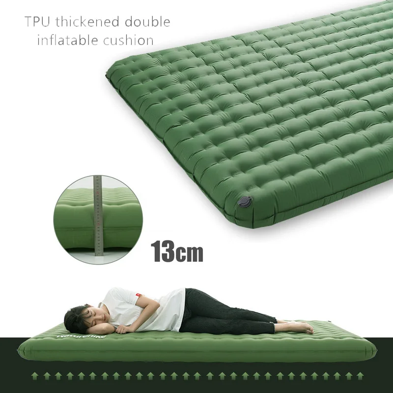 Уличный надувной матрас двойной спальный коврик 13 см утолщенный ультралегкий