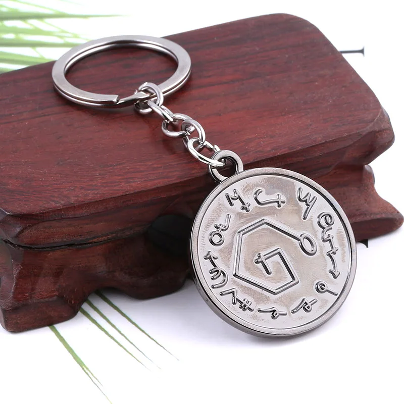 SG Cthulhu Mythos брелок Lucifer Morning Star Satanic Передний Крест Jesu монета в Боге мы доверяем отец мужчины брелок ювелирные изделия подарок
