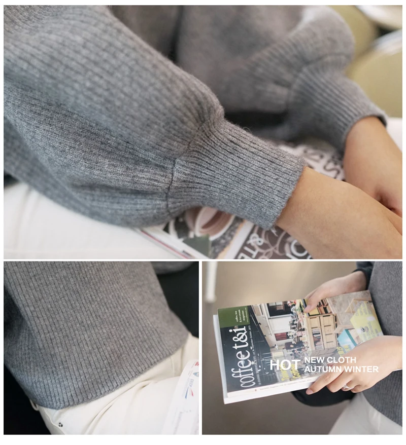 Autumn Winter Women Sweaters Fashion Turtleneck Batwing Sleeve Pullovers Loose Knitted Female Jumper Tops | Женская одежда