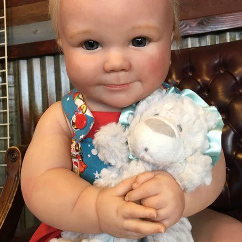 

Reborn Doll Kit 25 Inch Reborn Baby Vinyl Doll Kit 7 Month June Awake Unpainted Unassembled Doll Parts DIY Blank Reborn Doll Kit