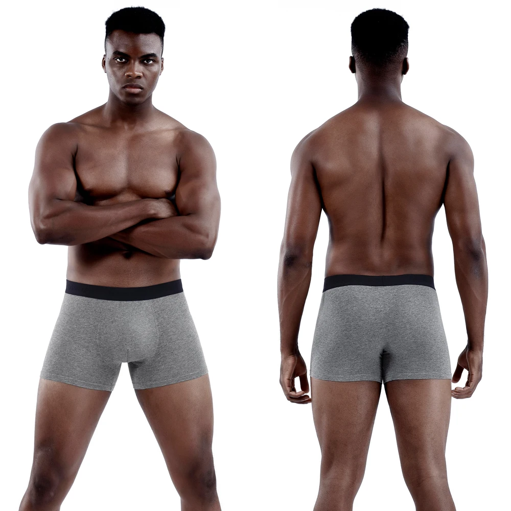 Боксеры мужские хлопковые однотонные брендовые трусы для геев сексуальные
