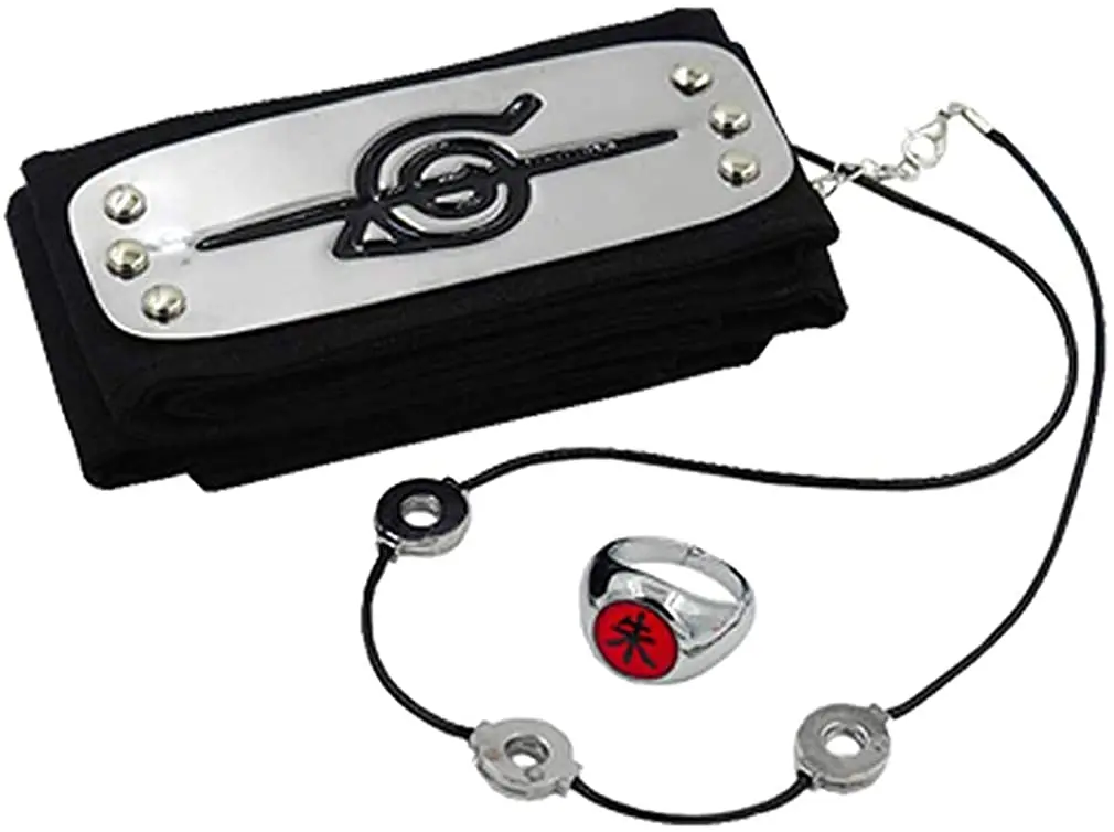 3 шт. длинный костюм Итачи с повязкой на голову и кольцом| |