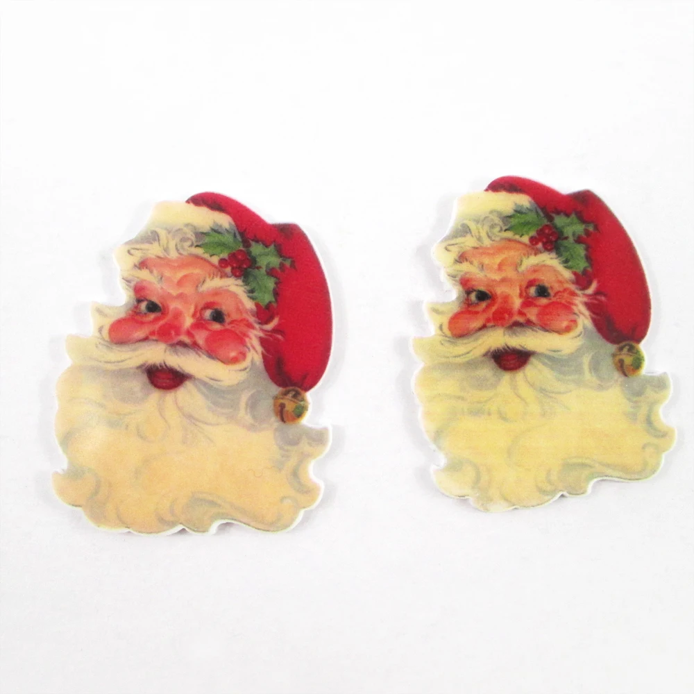 5pcs/lot Santa Claus Snowman Flatback Planar Resin DIY Christmas Crafts Festival Party Home Gift Decorations Accessories Shakers | Дом и сад