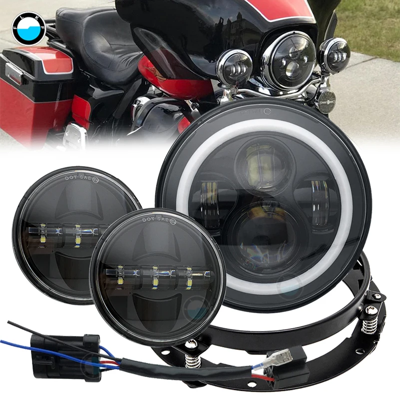 Для мотоцикла светильник Electra Road Glide Softail Fat Boy Touring 7 дюймов мотоциклетные