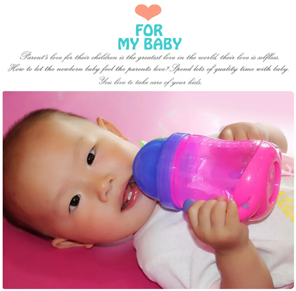

Handstand leakproof baby learning cup baby double handle drop proof PP children cup