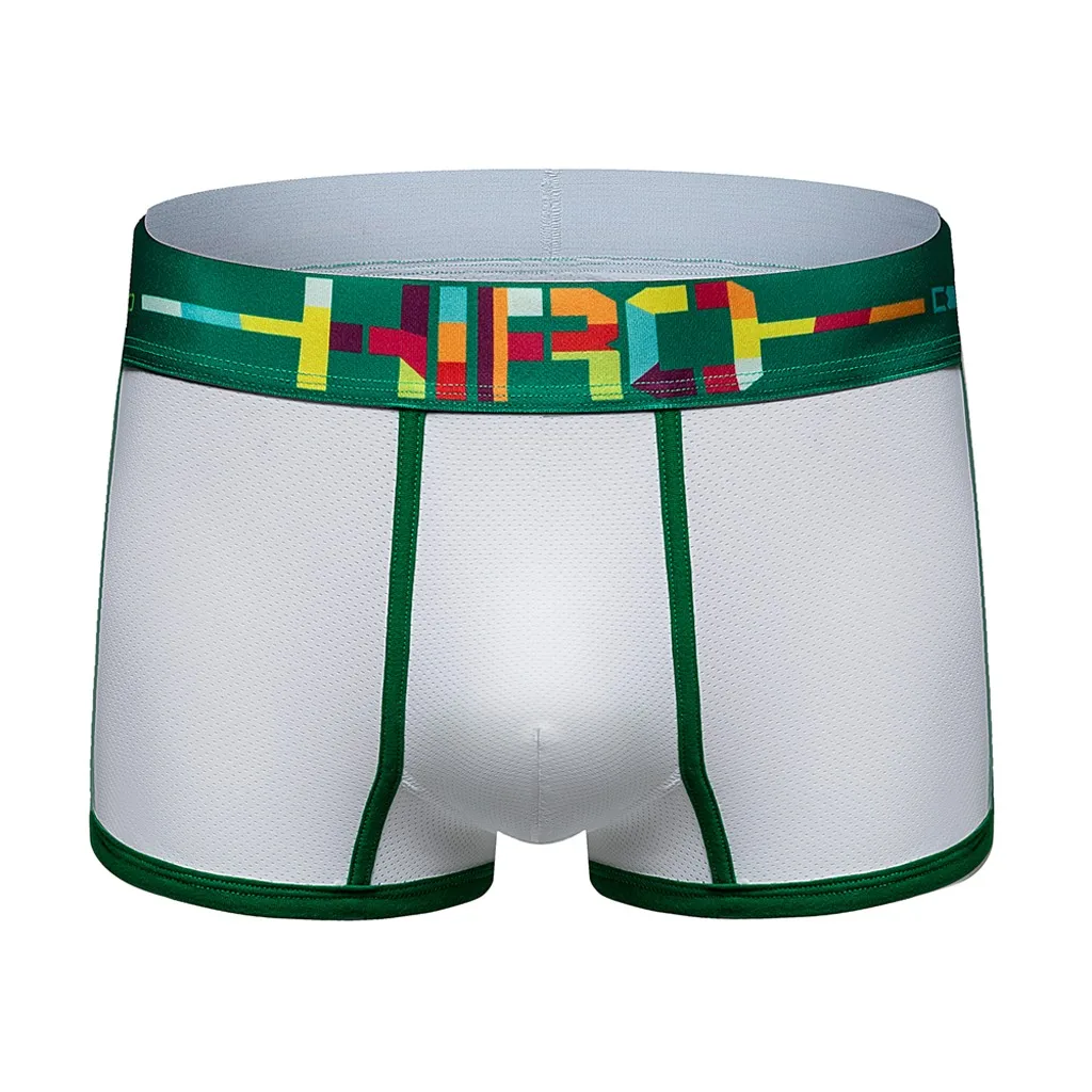 Боксеры мужские хлопковые модные мягкие трусы со сращением пикантное нижнее