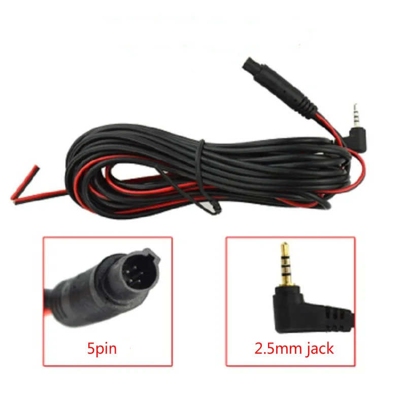 

Universal 4pin5pin to 2.5mm jack extension Cable For car RCA Video Rear View Camera male DVR Backup Camera Cable