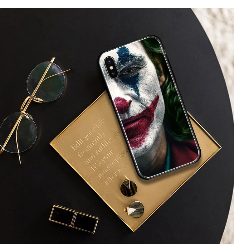 Joker Joaquin Phoenix мягкий силиконовый стеклянный чехол для телефона, чехол для apple iPhone 6 6S 7 8 Plus X Xr Xs 11 PRO Max
