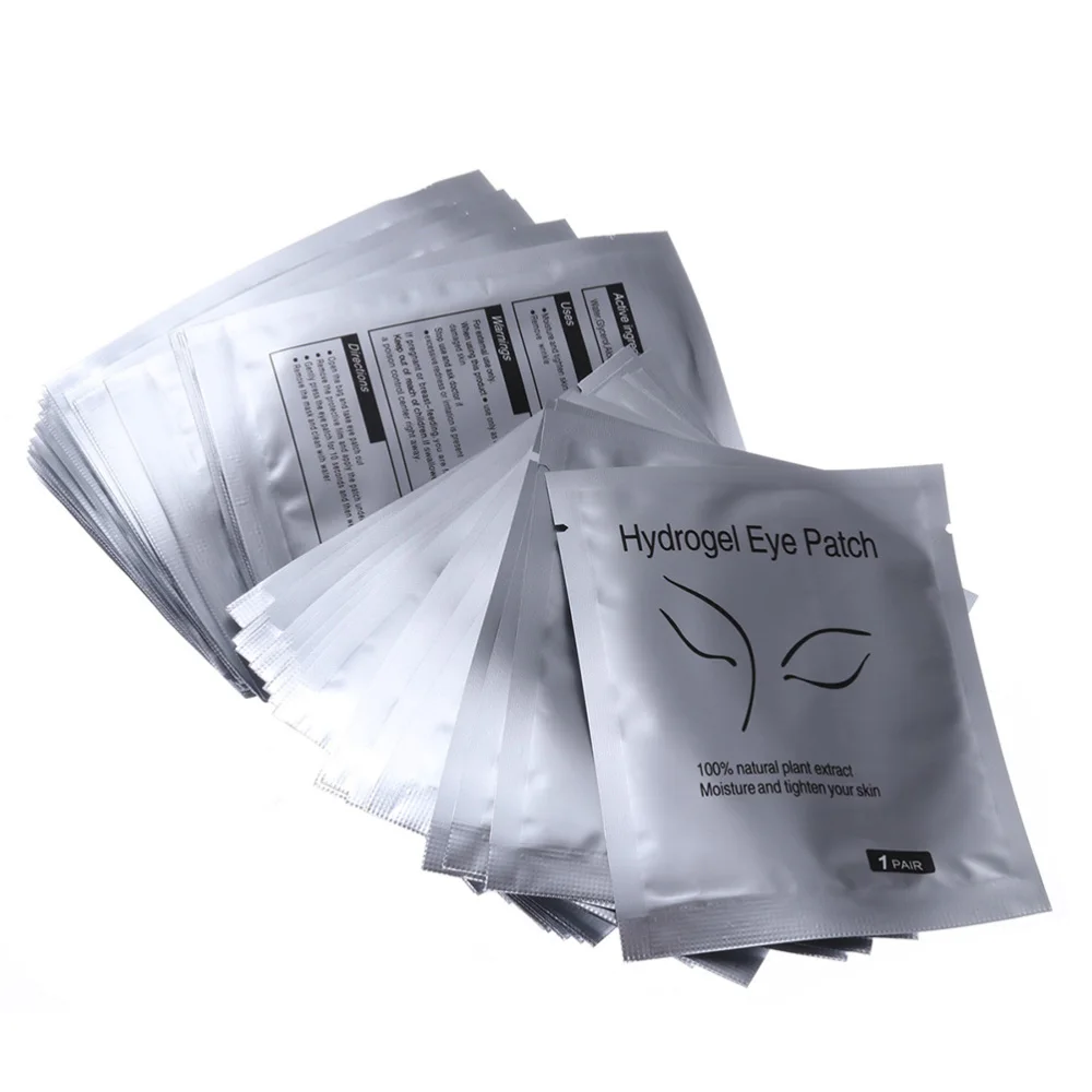 

100 Pairs Eye Shadow Protector Pads Eye Patches & for Lower Eyelid (Pearlescent) & 100 Pcs Grafting Eyelash Brushes (Rose Re