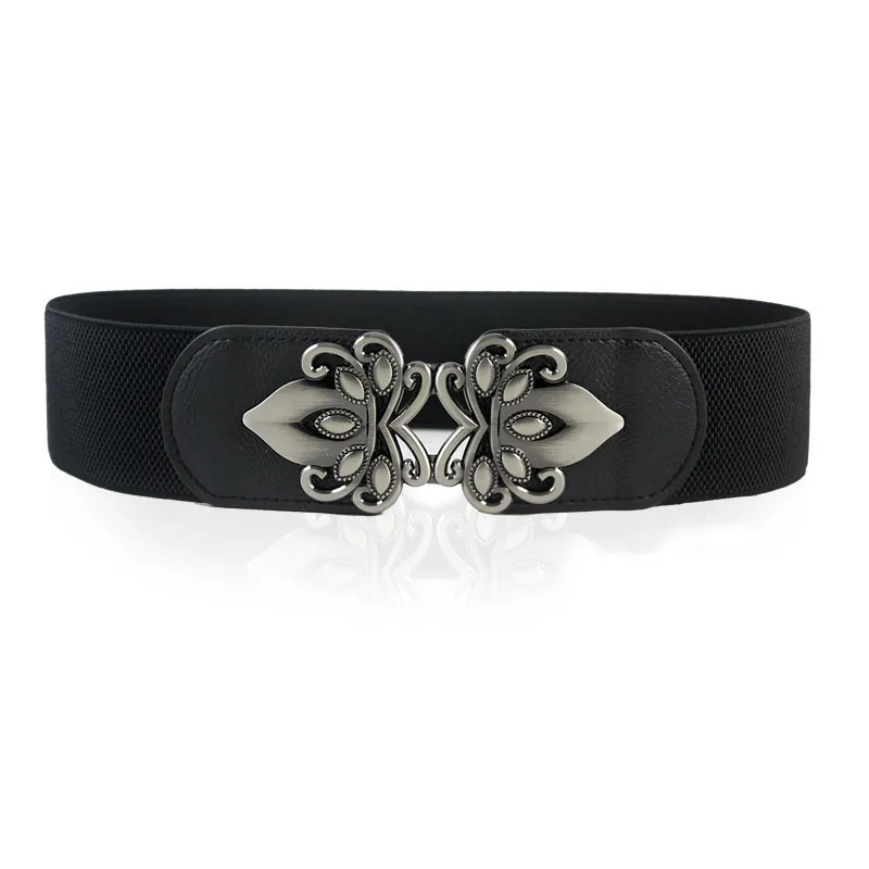 Style A-Black Горячий Женский 6 см широкий эластичный пояс-стрейч ремень под кожу аллигатора леди каммербенд Тощий мягкий вокруг талии полоса простой женский пояс - Цвет: Style A-Black