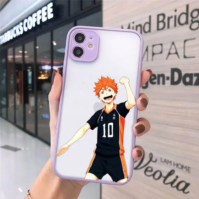 

Anime volleyball boy cut Phone Cases Matte For iPhone 12 Mini 11 Pro XR XS Max 7 8 Plus X Hard PC Back Cover