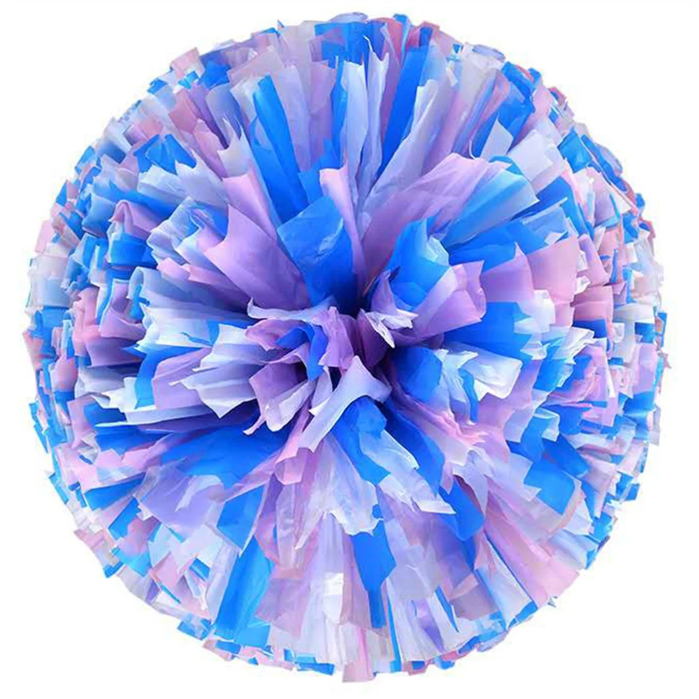 

4pcs Reusable Matte Cheering Poms Spirited Fun Cheerleading Pom Poms Kit Colorful Cheer Props with Ring for Performance Competit