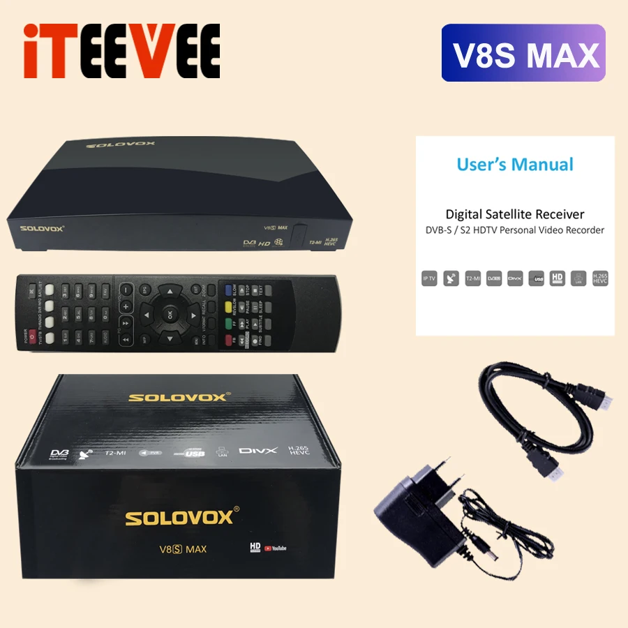 Оригинальный спутниковый ресивер solovox V8S max 10 шт. цифровой бесплатная доставка PVR