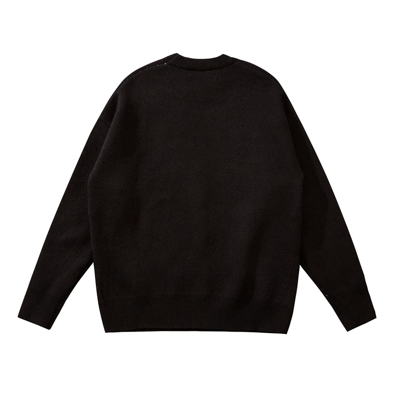 Вязаный свитер для любителей мультфильмов с алфавитом | Мужская одежда