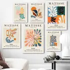 Абстрактные постеры с изображением девушки матизса и коралловых цветов в скандинавском стиле, настенная живопись на холсте, настенные картины для декора гостиной