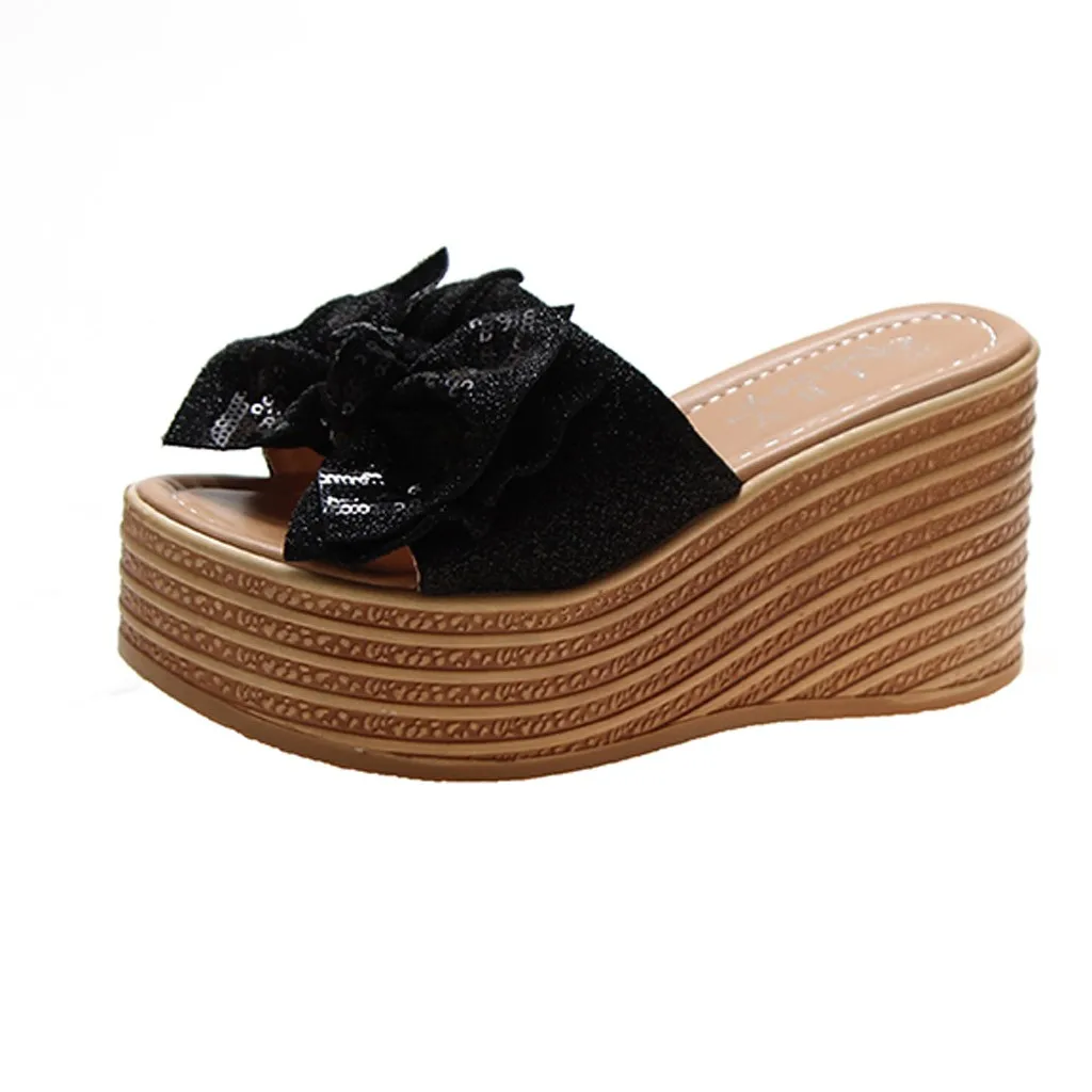 SAGACE/летние женские шлепанцы на плоской подошве с кристаллами в римском стиле