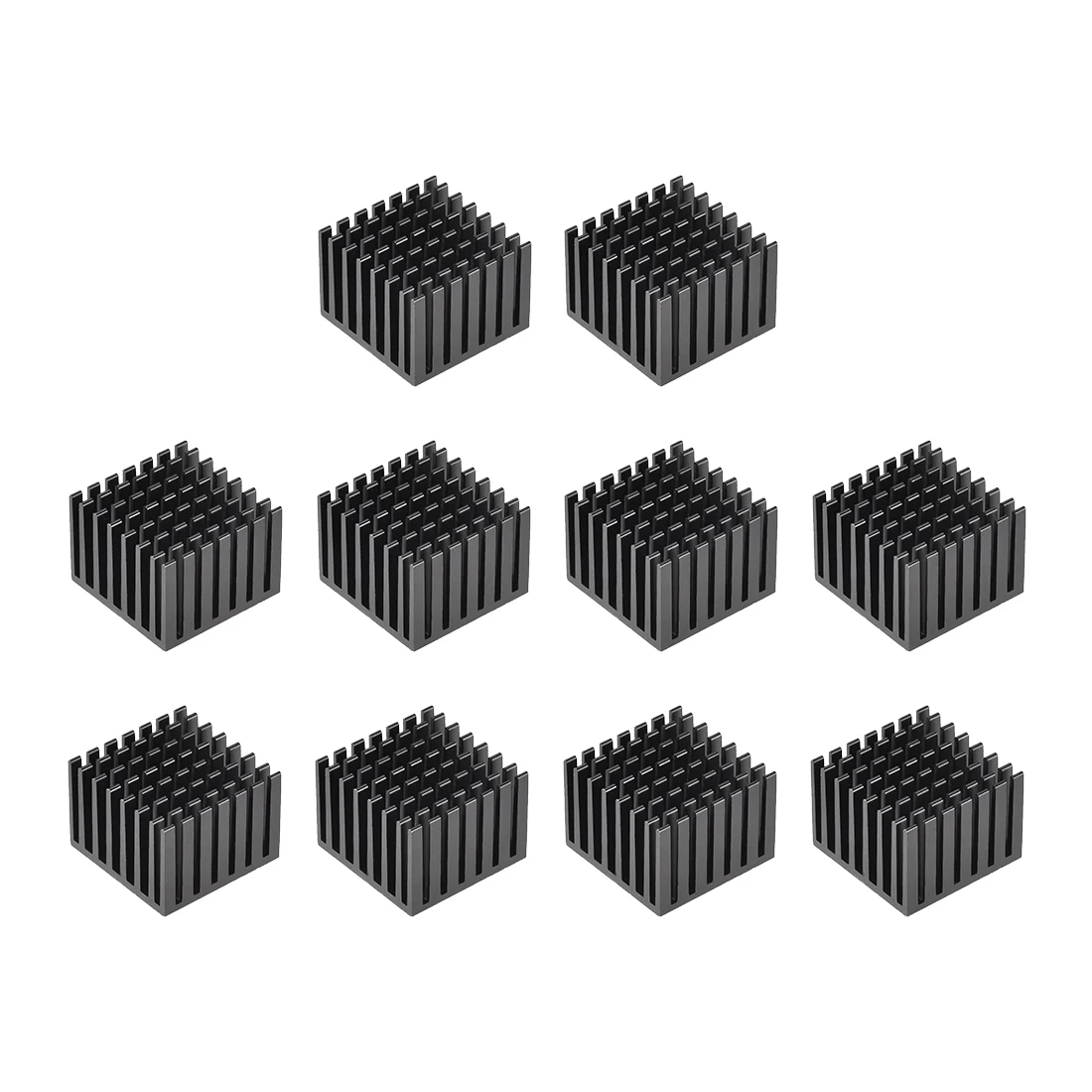 Uxcell электронные радиаторы радиатор для MOS GPU IC чип черный 28x28x6 мм 10 шт.|Детали