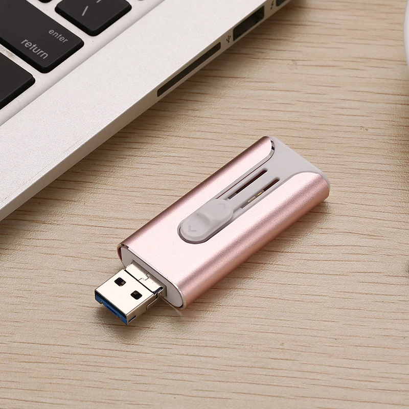 3 в 1 USB 3,0 флеш-накопитель для iPhone/Android type B Usb ключ OTG флеш-накопитель 256 ГБ 128 Гб 64 ГБ 32 ГБ 16 ГБ мини-накопитель USB 3,0
