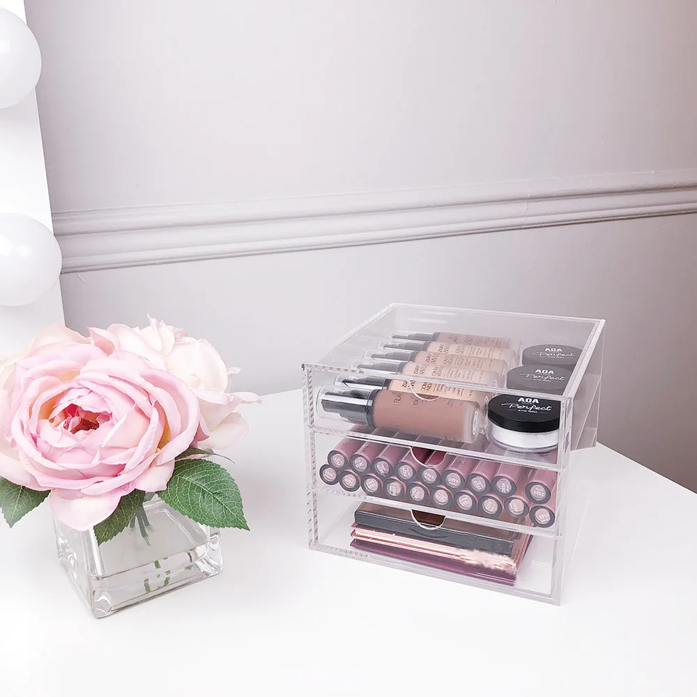 Макияж ящик для хранения косметики и ювелирных изделий большой дисплей стильный