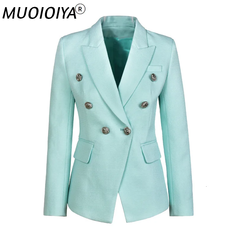 

Женский блейзер, подиумный дизайнерский Блейзер высокого качества, элегантный двубортный пиджак для офиса, Новое поступление 2021