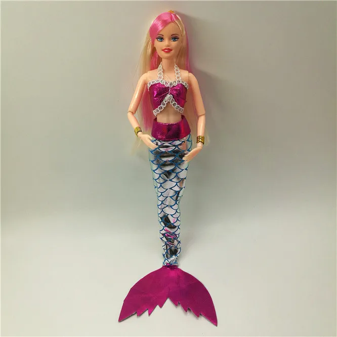 Mermaid clothes 2 33 шт./комплект аксессуары для кукол = 8 шт. обувь+ 4 Ожерелья 4 стекла 1 платье с хвостом русалки+ 8 шт. Одежда для кукол для куклы Барби - Цвет: Mermaid clothes 2