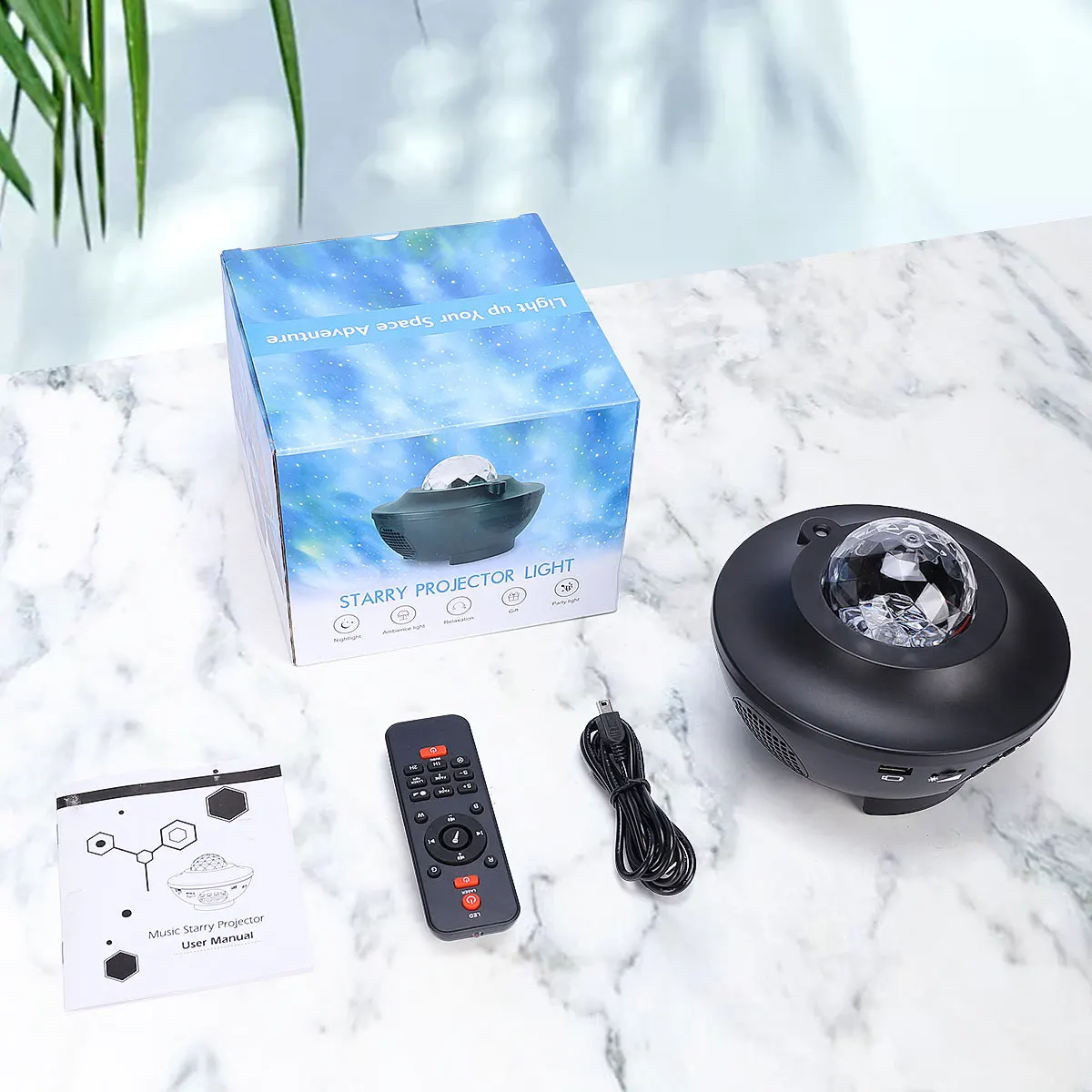 

Star Night Light Projector Galaxy Ocean Projection Lamp LED Starry Sky Lights With Bluetooth Music Speaker For Baby Kids Gift