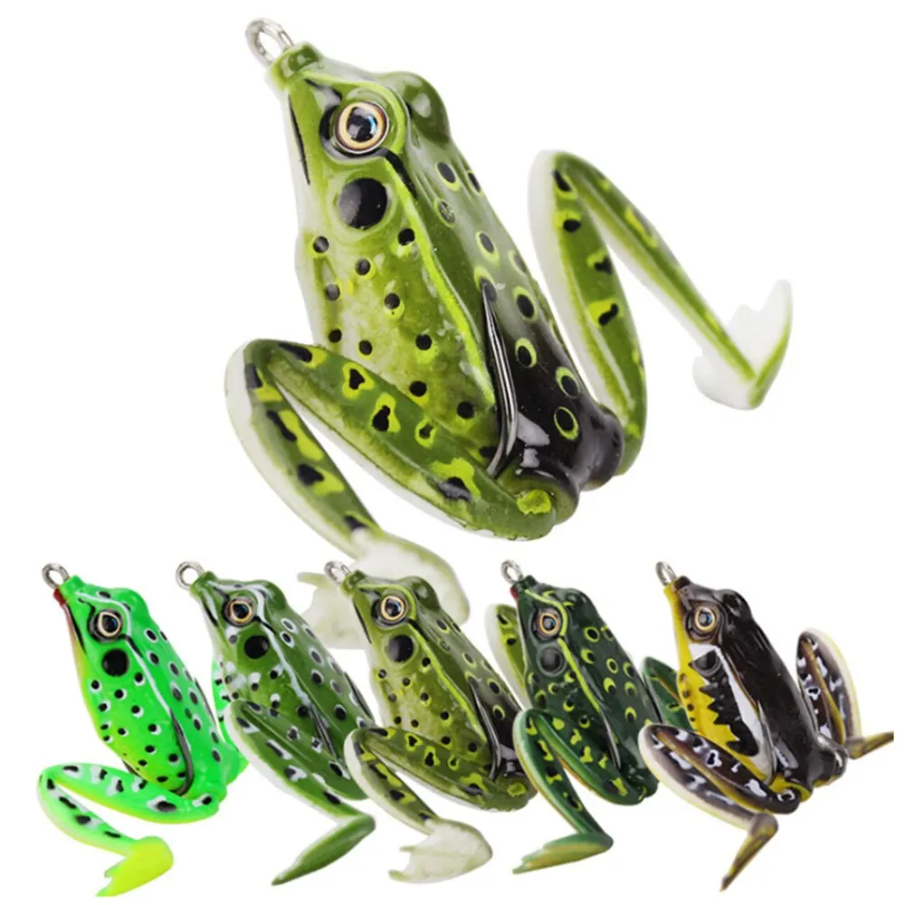 

Suncrafts 5cm/12g 5 Colors Soft Frog Lure Snakehead Soft Bait Fishing Tackle