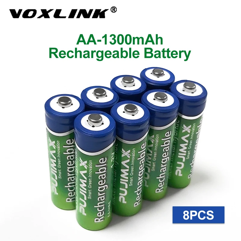 Аккумулятор VOXLINK AA 1300mAh 1 2 V 8 шт перезаряжаемая батарея предварительно Заряженная