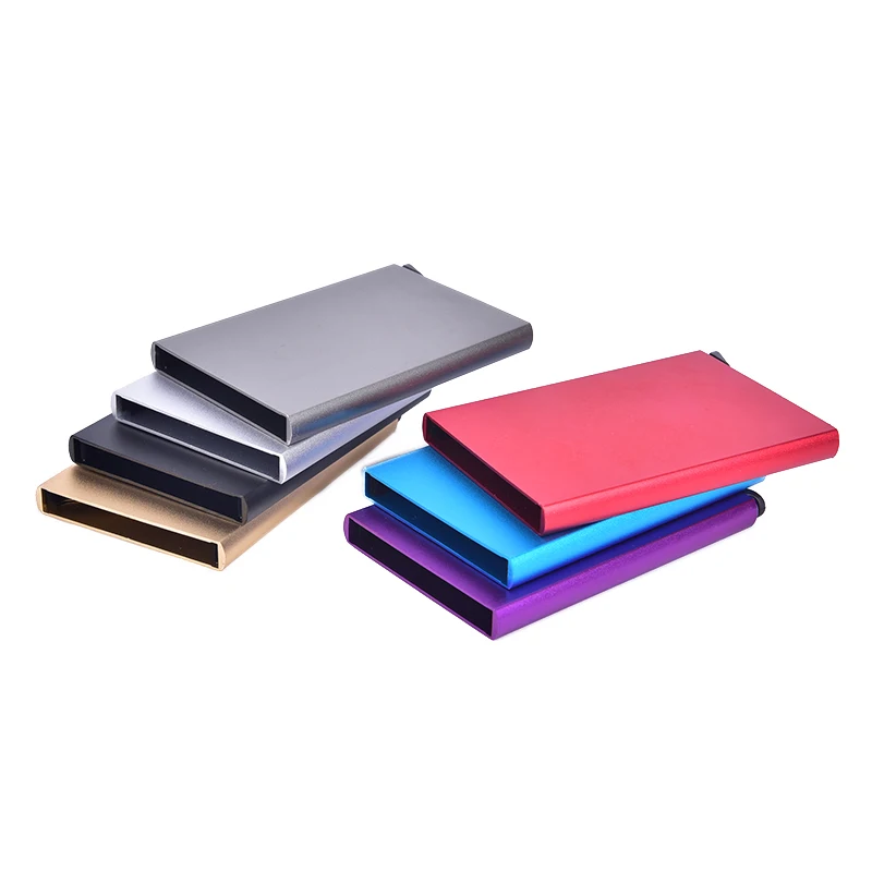 

Metal Women Men Business Card Holder Creative Aluminum Holder Metal Box Men Credit Business Card Case Wallet Multicolor Bag