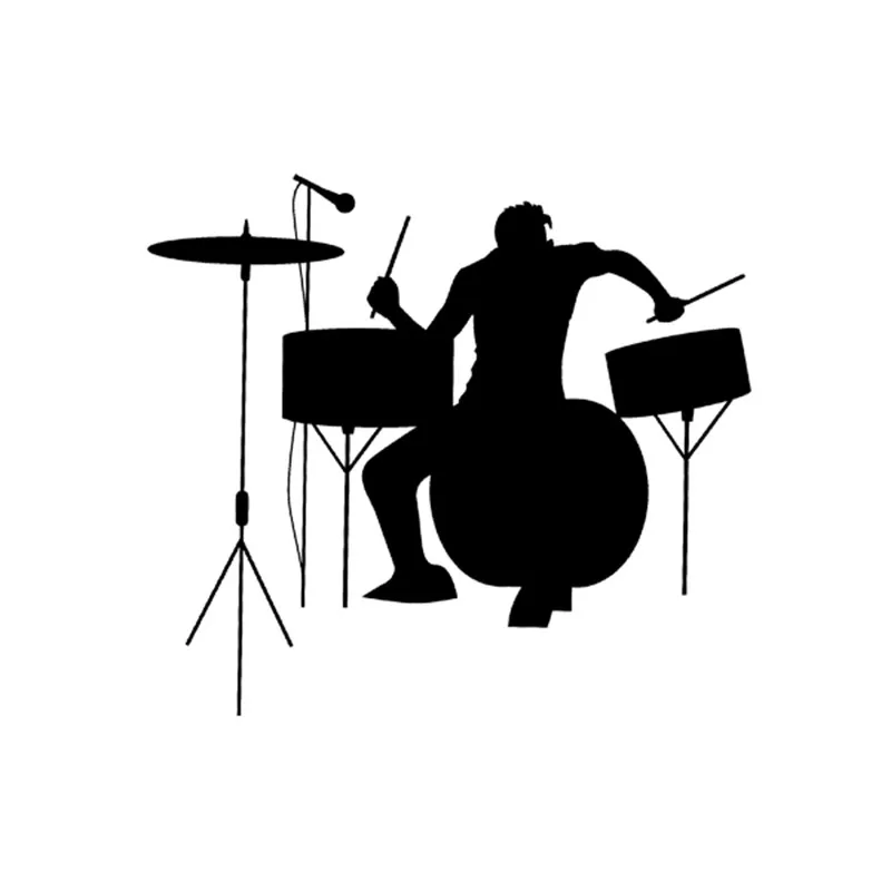 Барабаны барабанщик Силуэт рок-группа музыка для Авто/бампер/окно виниловая