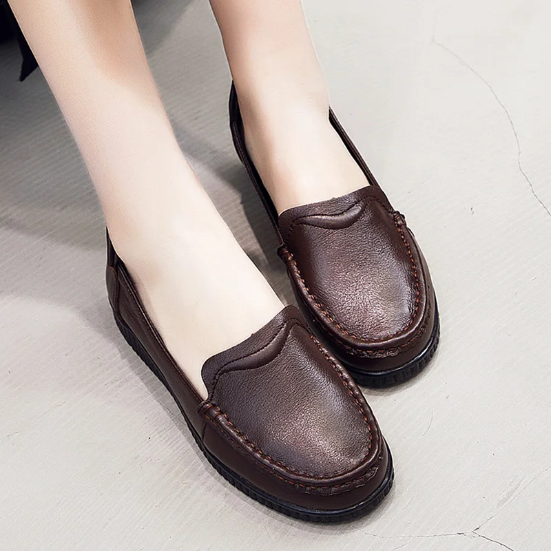 GKTINOO/2019 г. Женская обувь на плоской подошве из натуральной кожи в стиле ретро