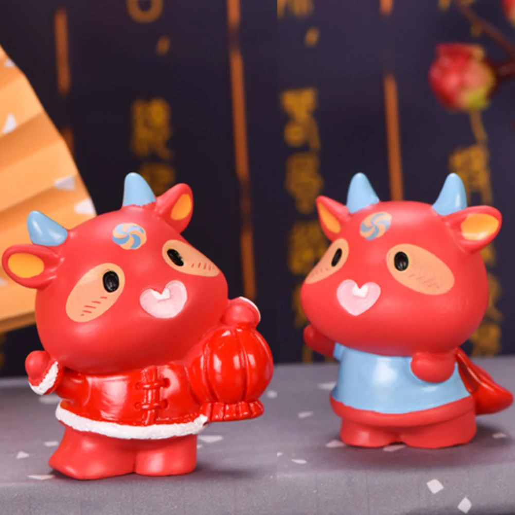 Мини Lucky Ox Buffalo полимерная МОДЕЛЬ украшение для сказочного сада микро Ландшафтный
