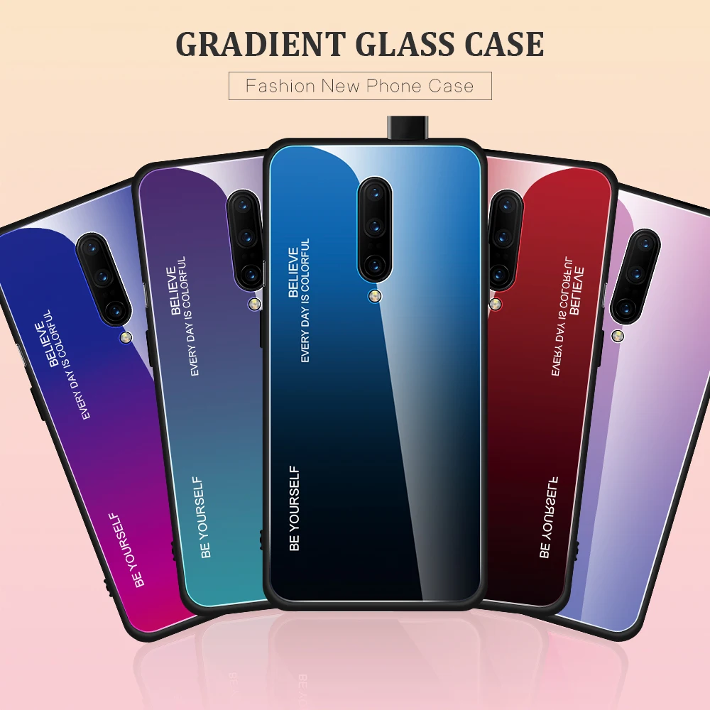 Фонарь для OnePlus 7 7T Pro задняя крышка из закаленного стекла Oneplus 6 6T чехол