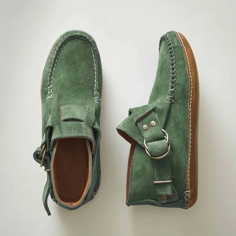 

New 2020 Women Moccasins Shoes Sewing Rivet Metal Buckle Fuckle Ladies Women Casual Shoes Female Plus Size Fashion