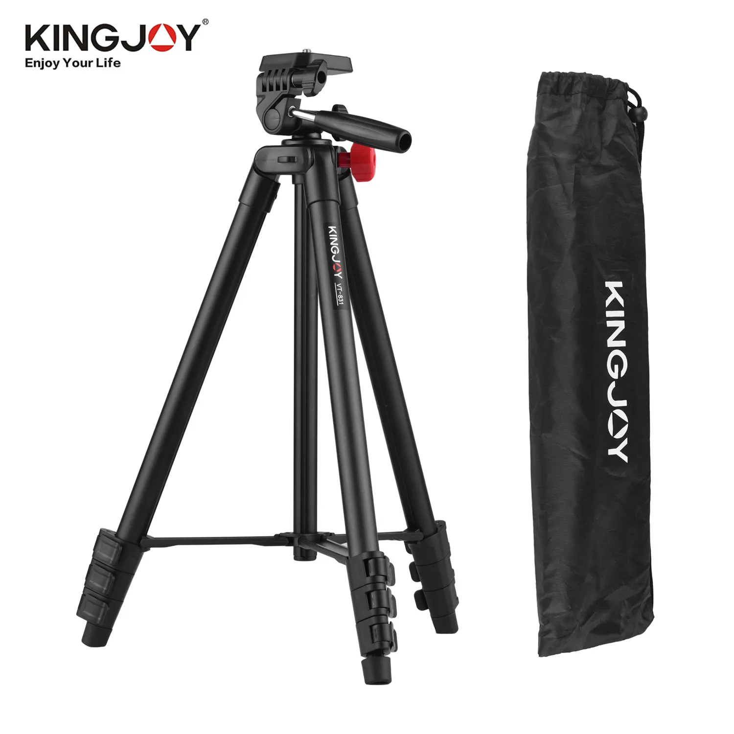 

KINGJOY Lightweight Tripods Portable Travel Camera PhotoTripod Video Cameras Stand Monopod Accessories Stand for SLR DSLR