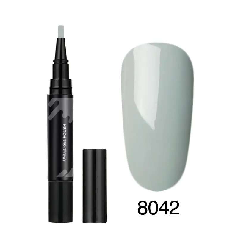 8042 Color LKE 3 Step Nail Gel Art Semi Permanent UV Hybrid Nail Gel Polish Nail Varnish Brush Pen Soak Off 10 seconds fast drying - Цвет: 8042 Color
