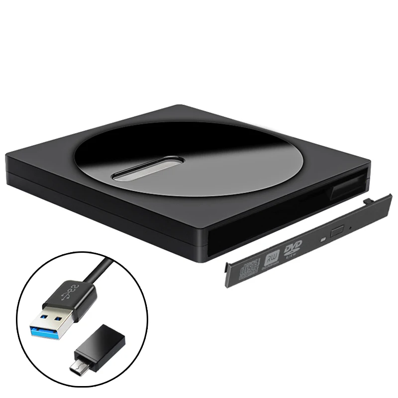 Чехол NEW2022 для DVD RW CD плеера Type C + USB 3 0 SATA 12 7 мм чехол с внешним оптическим диском ПК