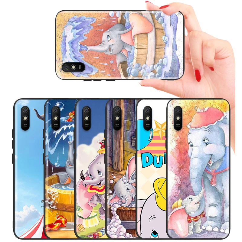 

Circus Dumbo Silicone Cover For Redmi 9C 9T 9I 9AT 9A 9 8 A 7 A 6A 6 5 A 4X Prime Pro Plus Black Soft Phone Case