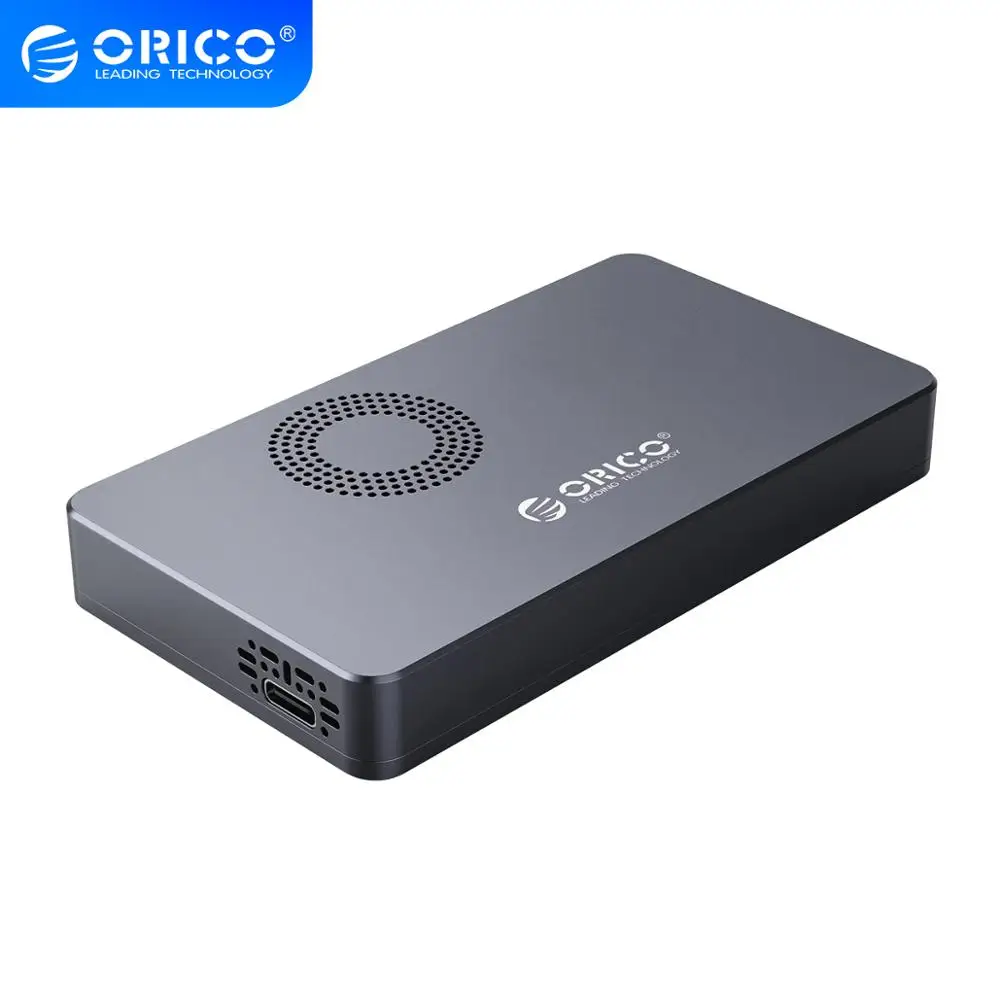 Корпус ORICO M2 NVMe для самоохлаждающегося SSD накопителя M.2 M Key + B Disk USB C 10 Гбит/с
