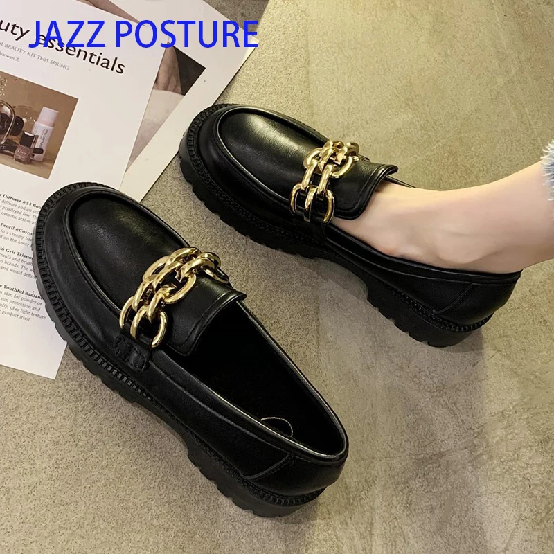 Туфли оксфорды женские кожаные лоферы на плоской подошве в британском стиле с