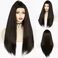 36inch black 613 lace frontal wig u part lace wig like human hair wig heat resistant futura synthetic wigs for black women party