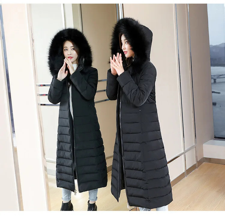

Winter Cotton Solid Women Long Over-the-knee Heavy Cotton-padded Jacke Clothes 2021 Plus Size Clothing for Women Bubble Jacket