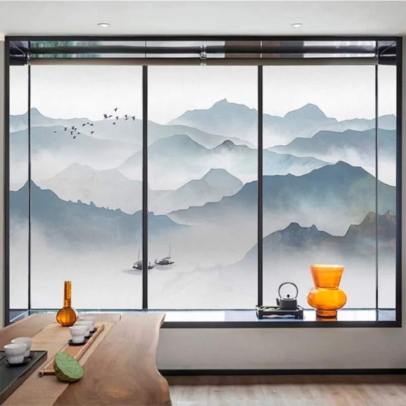 Оконная пленка индивидуального размера статическая липкая краска в китайском